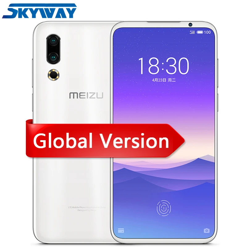 Глобальная версия Meizu 16s 4 аппарат не привязан к оператору сотовой связи 6 ГБ 128 Snapdragon 855 Octa Core 6," FHD 1080p 48mp 20mp двойные задние Камера быстро Зарядное устройство