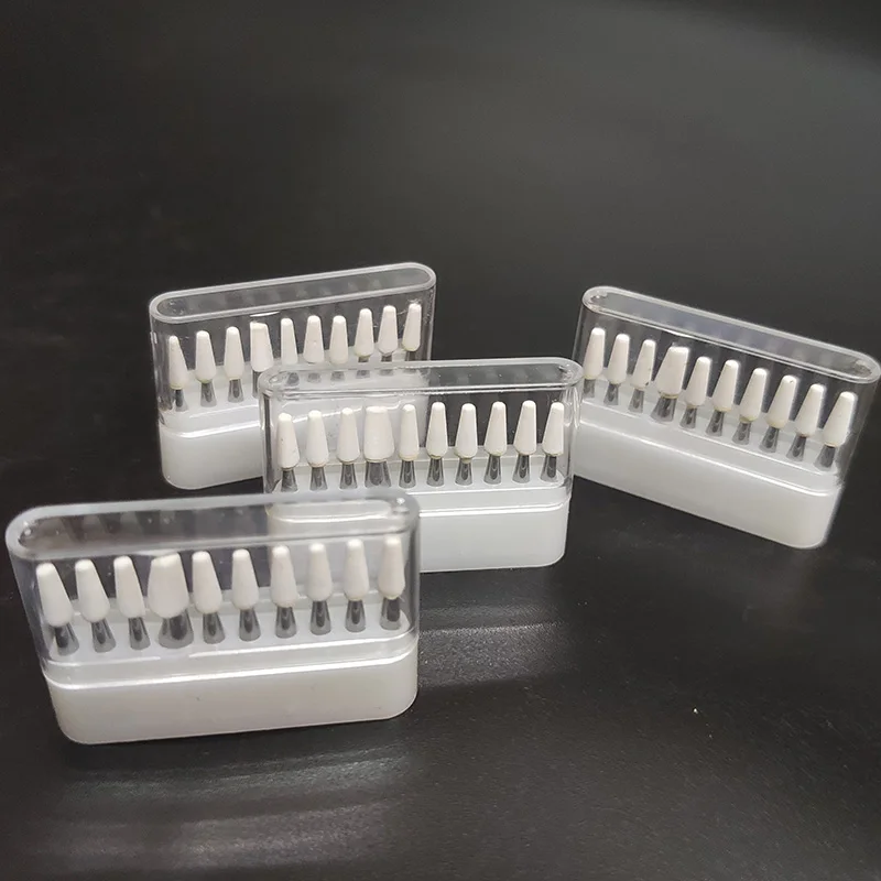 100 шт./лот Абразивы Из белого камня для отделки композитов полировальные