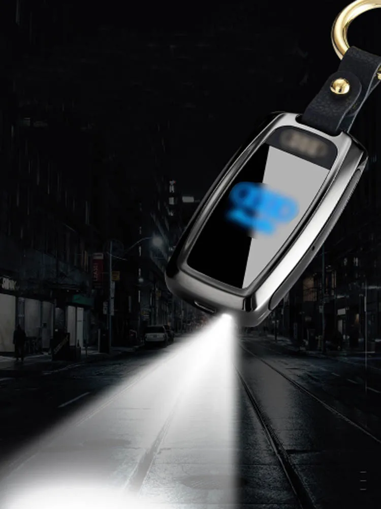 USB Зажигалка светодиодный экран Ключ Пряжка
