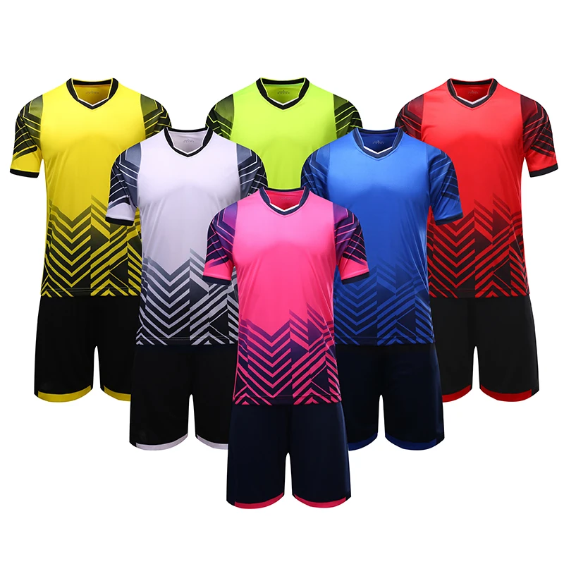 Мужская зеленая футбольная Джерси с коротким рукавом взрослая синяя Футбольная