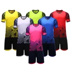 Мужская зеленая футбольная Джерси с коротким рукавом, взрослая синяя Футбольная форма, Детская футбольная рубашка, Спортивная футболка для мальчиков, набор сделай сам с именем OEM и номером