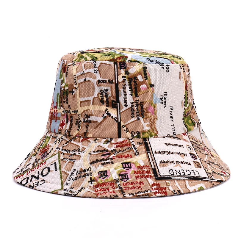 

New Tie-dye Fisherman Hat Sunshade Letter Printing Basin Hat Personalized Sunscreen Bucket Hat