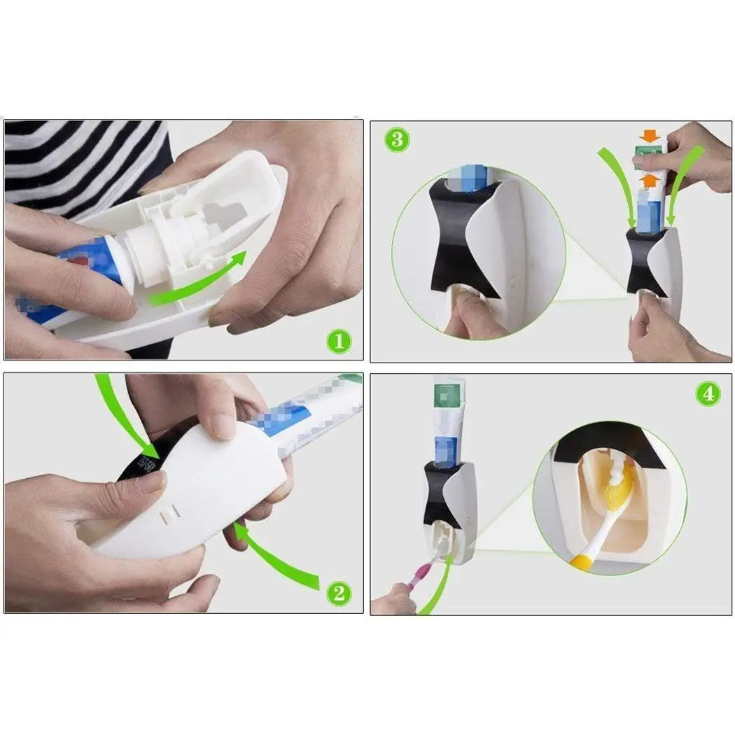 Creative Automatic Squeezing Toothpaste Tool Toothbrush 14.5 x 7.2 6.5 cm General Holder Home Washing Set | Дом и сад