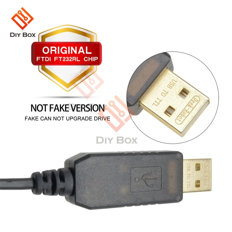 Оригинальный 1 м 6 контактов 5 в FTDI FT232RL FT232 USB к TTL RS232 последовательный загружаемый