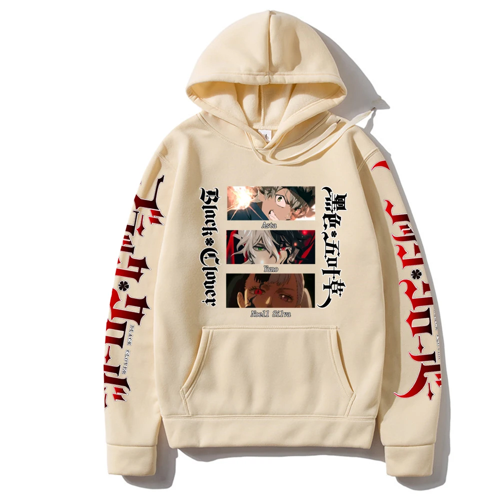 

Лидер продаж, пуловеры с принтом аниме в стиле Харадзюку, с изображением черного клевера, толстовки, свитшоты, одежда с капюшоном, уличная од...