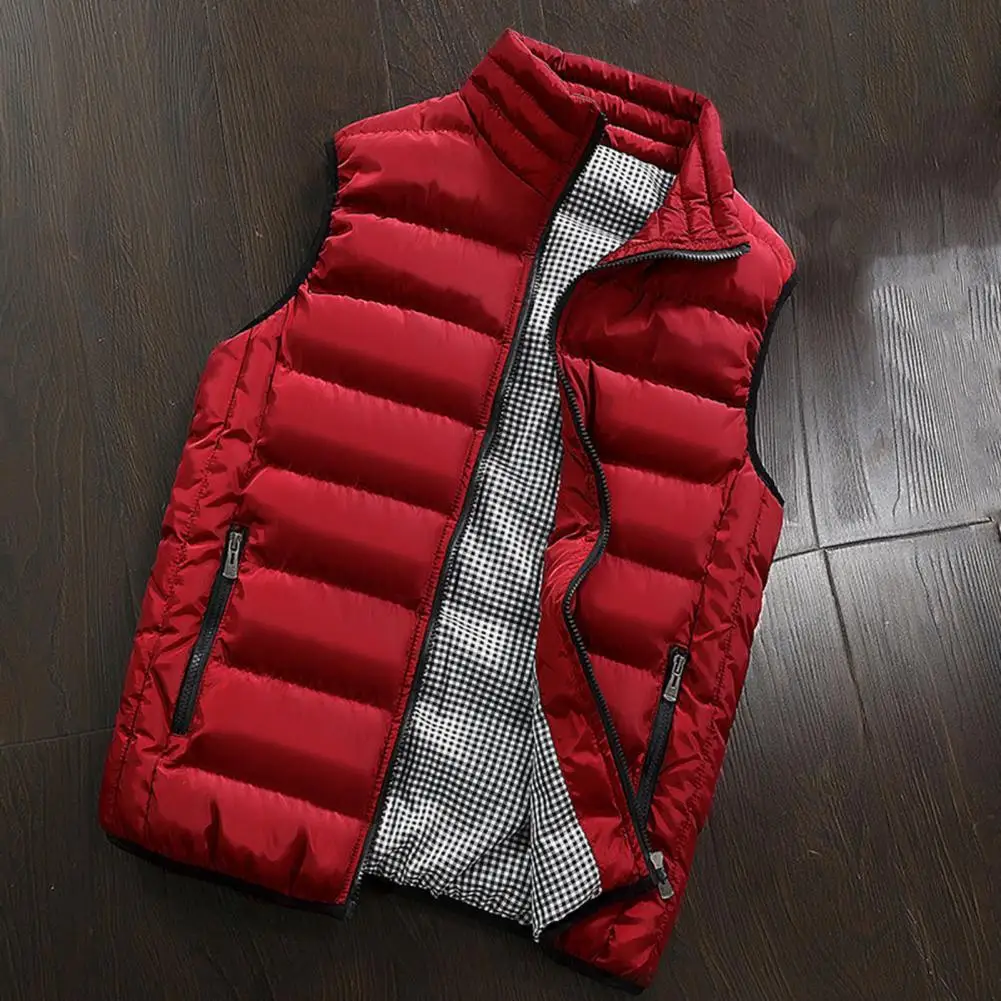 

Winter Vest Business Winter Waistcoat Windproof Great Stitching Fabulous Wear Resistant Men Vest Coat
