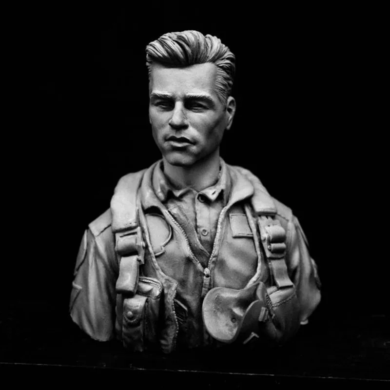 

75mm Military Series U.S. Navy Lieutenant's Figure Resin Bust Model X389