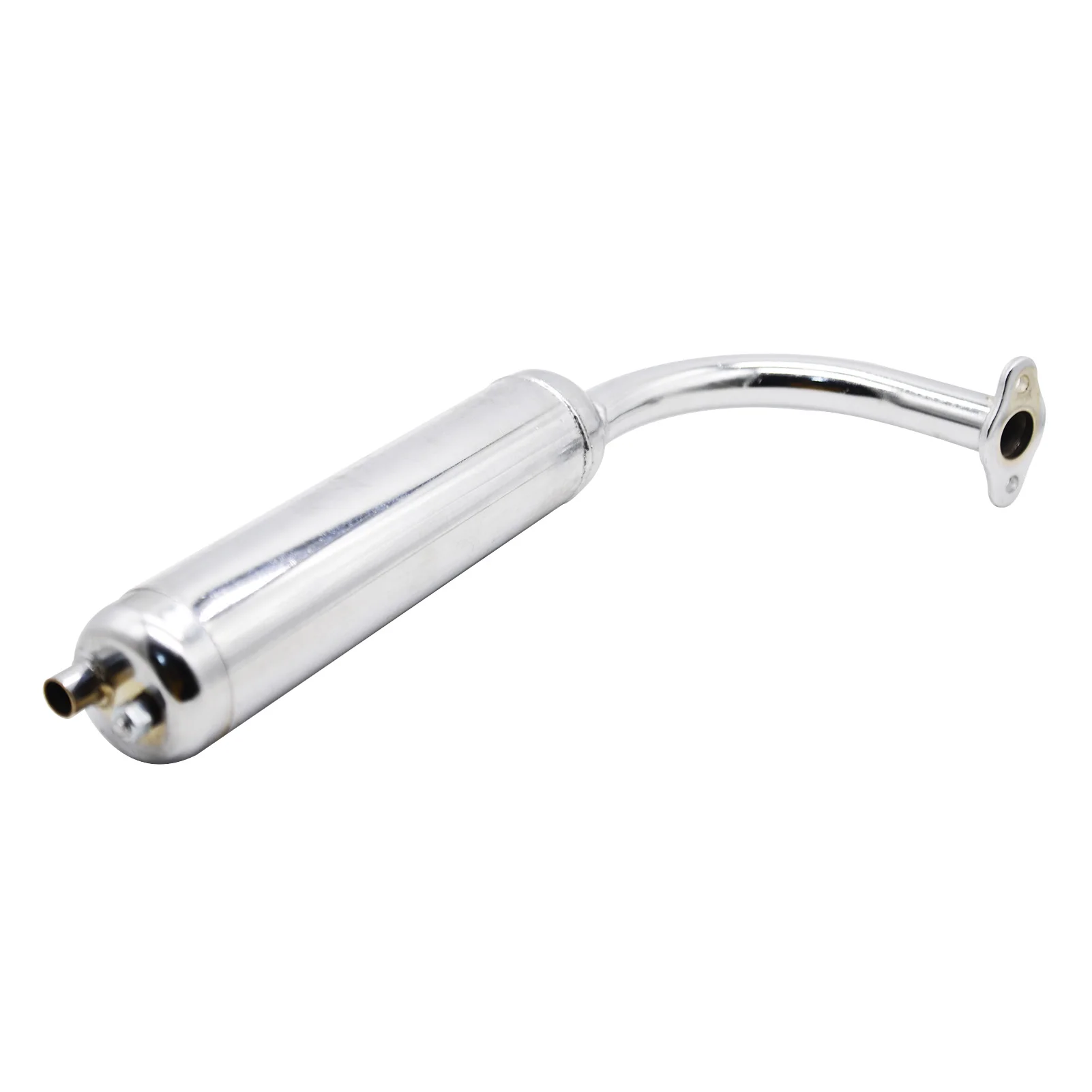 40 мм хромированный Серебряный Глушитель выхлопная труба для 49cc 50cc 60cc 66cc 80cc
