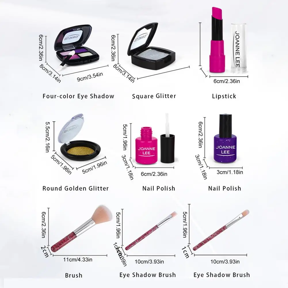 

Pretend Makeup Toys With Cosmetic Bag Role-play Toy For Girls Simulation Children Girl Accessories Cosmetics Makeup Safe Toys