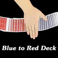 blue to red deck magic tricks playing card deck change color close up magic props stage illusions gimmick mentalism magic card