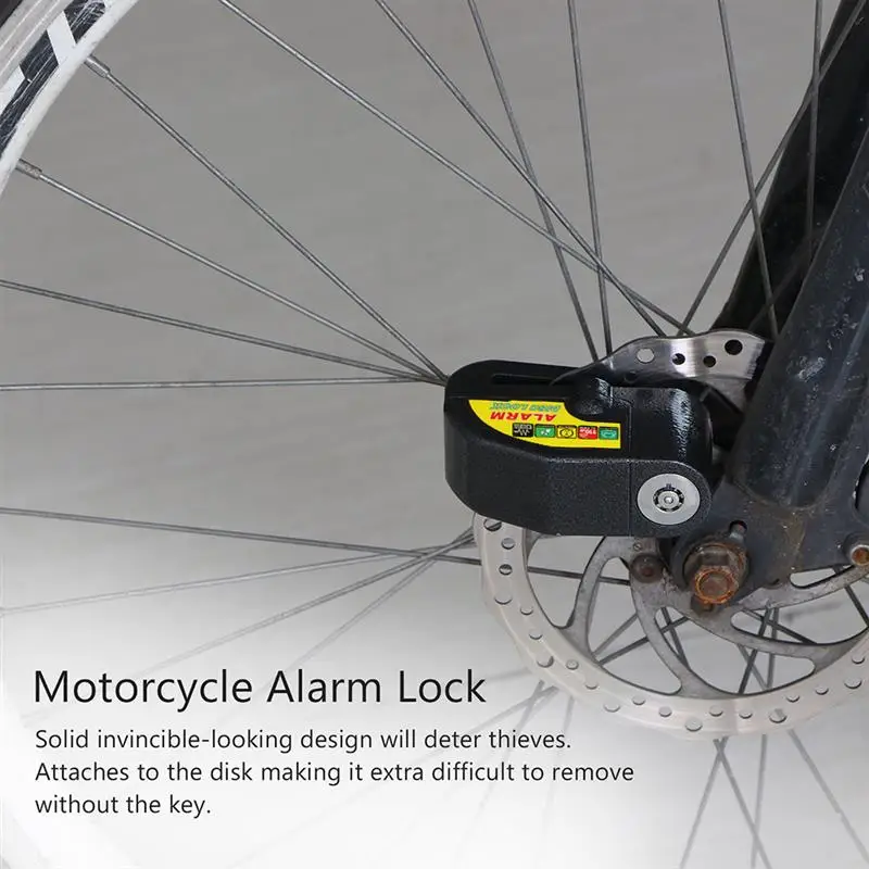 

Motorcycle Alarm Lock Security Bike Scooter Anti-Theft Security Safety Siren Lock Alarm Wheel Disc Brake Locks 110DB