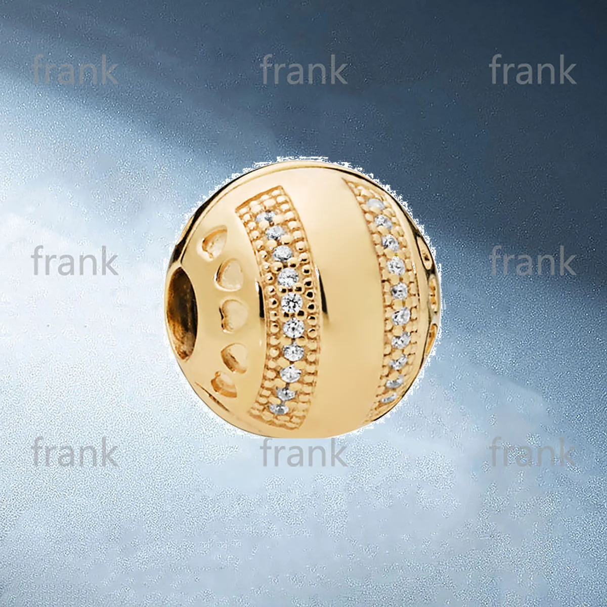 

767433CZ SHINE LOGO HEARTS CLIP