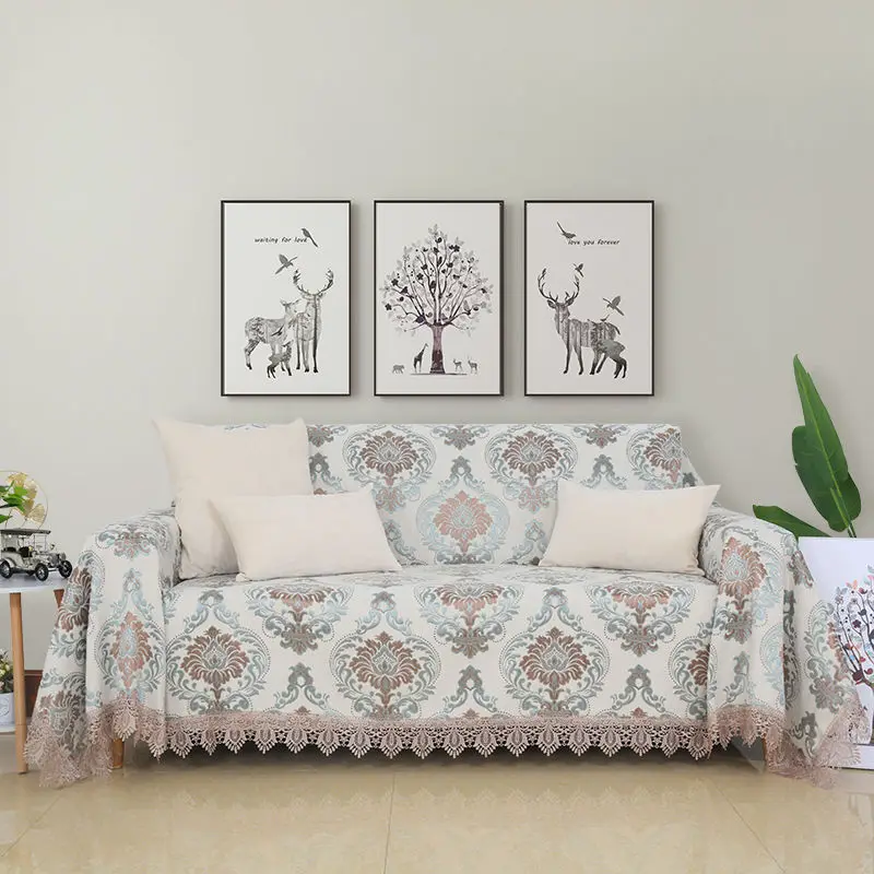 Высококачественный чехол для дивана синель хлопок 1/2/3/4 сиденья простой