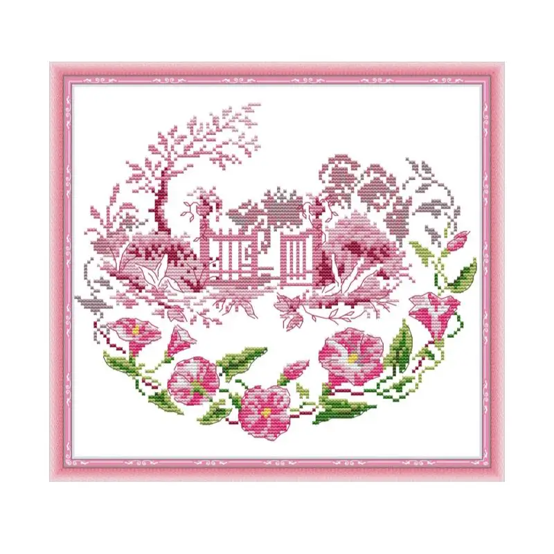 Узоры для вышивки крестиком с изображением сада 14CT 11CT счетный холст наборы