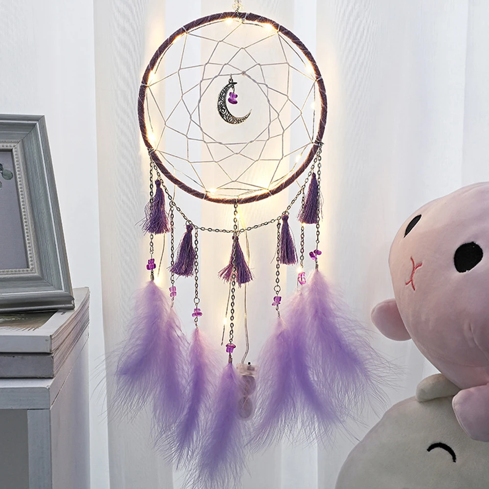 

Dream Catcher Catchers Hanging DIY Decoration Nordic Decoration Home Girls Roomnursery Kids Decor Led Valentine'S Day Gifts