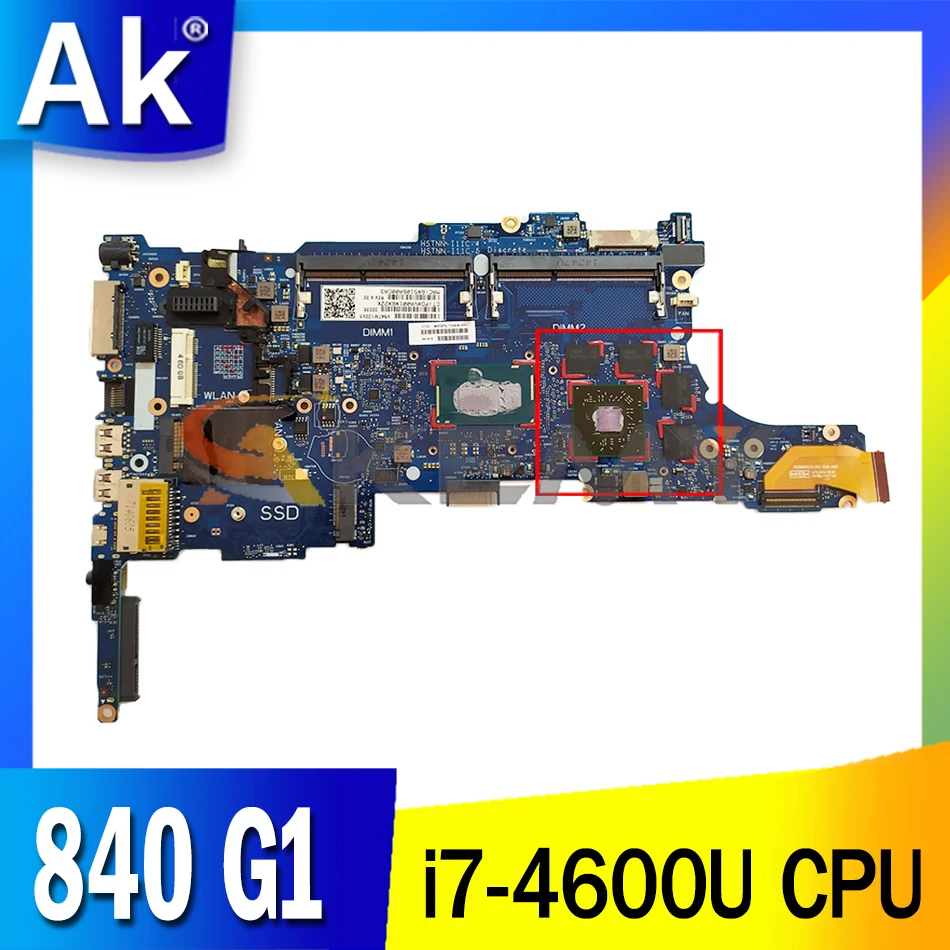 

Для ноутбука HP 840 G1, моторная плата 802518-0C 1, ноутбук 730809-001 730809-501 i7-4600U 6050A2559101-MB-A03 100%, полностью протестирован