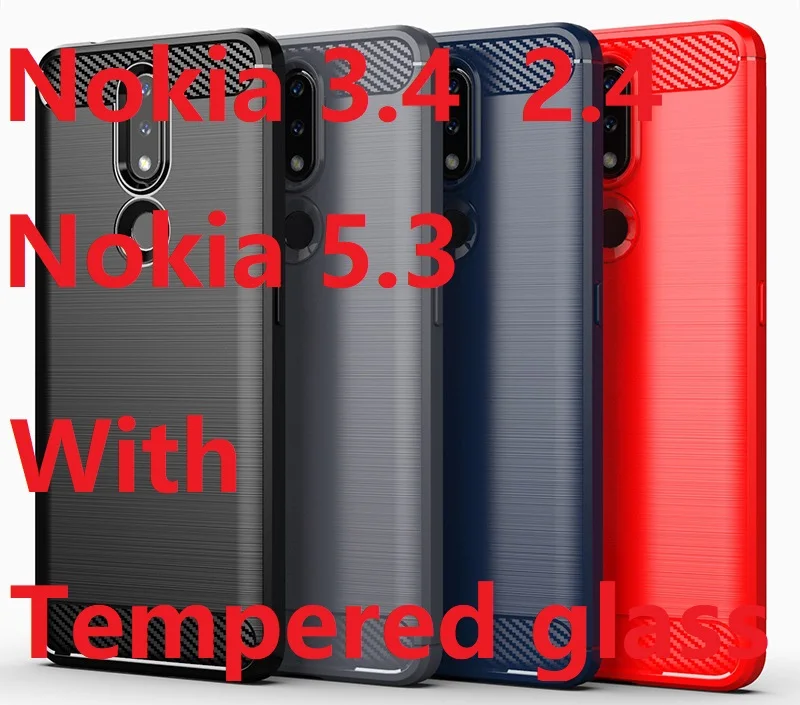 Углеродное волокно для Nokia 3 4 2 5 8 чехол из закаленного стекла мягкая Броня ТПУ