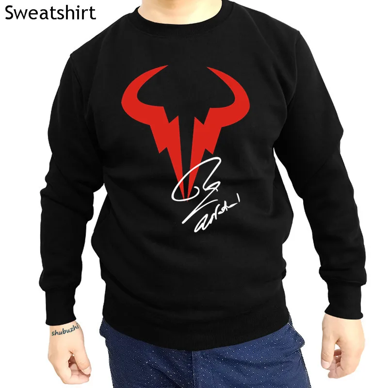 

New Popular Rafael Nadal RN Rafa Tennis Player Men's Black hoodies Size S-2XL High Quality Men hoody male sweatshirt sbz1096