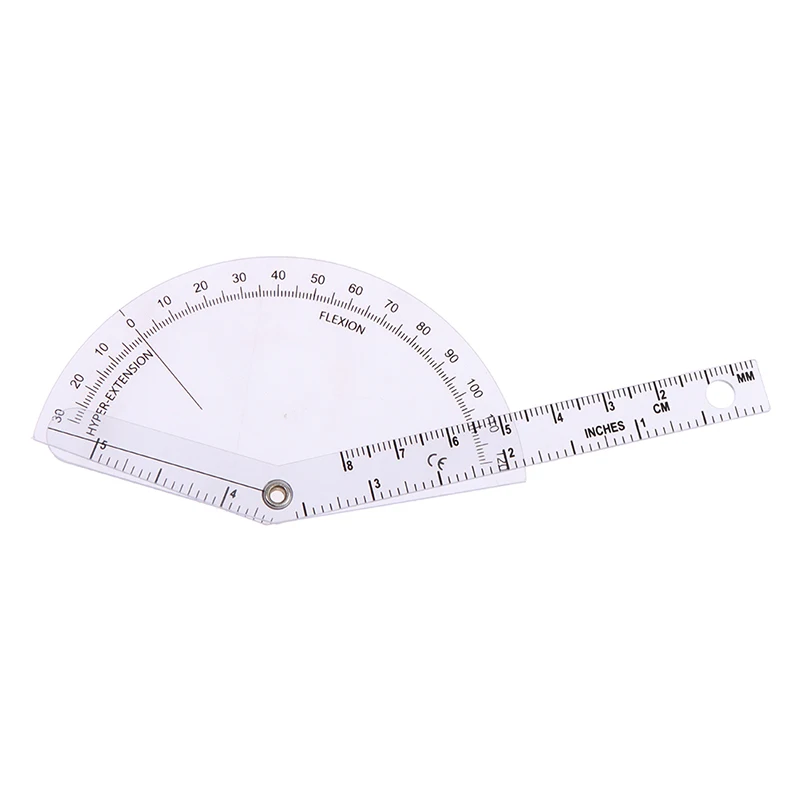 

1pcs Finger Goniometer Medical Goniometer Plastic Protractor 180 Degree Angle Ruler Finger Ruler Transprent Medial Multi-Ruler