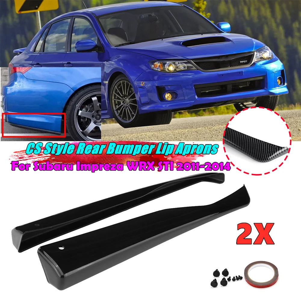 2X CS Style fibra di carbonio Look/Black Car paraurti posteriore Lip Splitter diffusore grembiuli di protezione per Subaru Impreza WRX STI 2011-2014 4Dr