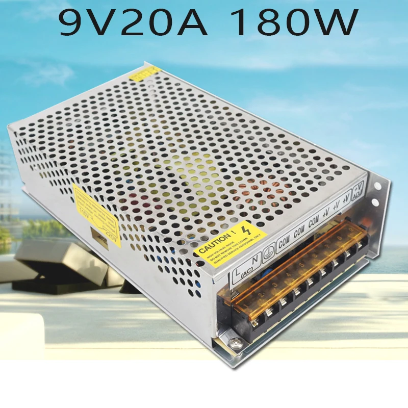 Импульсный источник питания постоянного напряжения 9 В 20 А 180 Вт адаптер