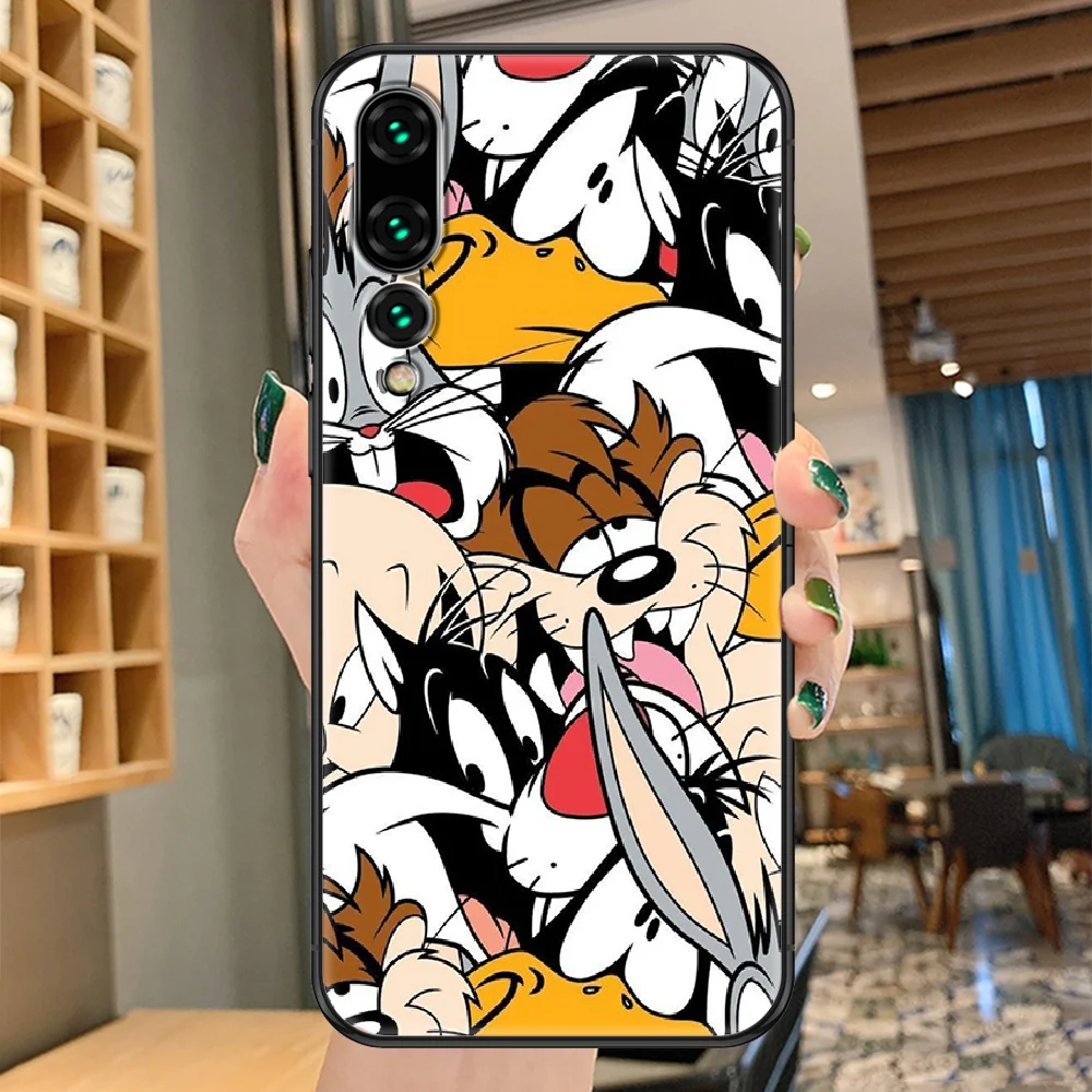 

Looney Tunes Bugs Cartoon Phone case For Huawei P Mate P10 P20 P30 P40 10 20 Smart Z Pro Lite 2019 black painting cell cover