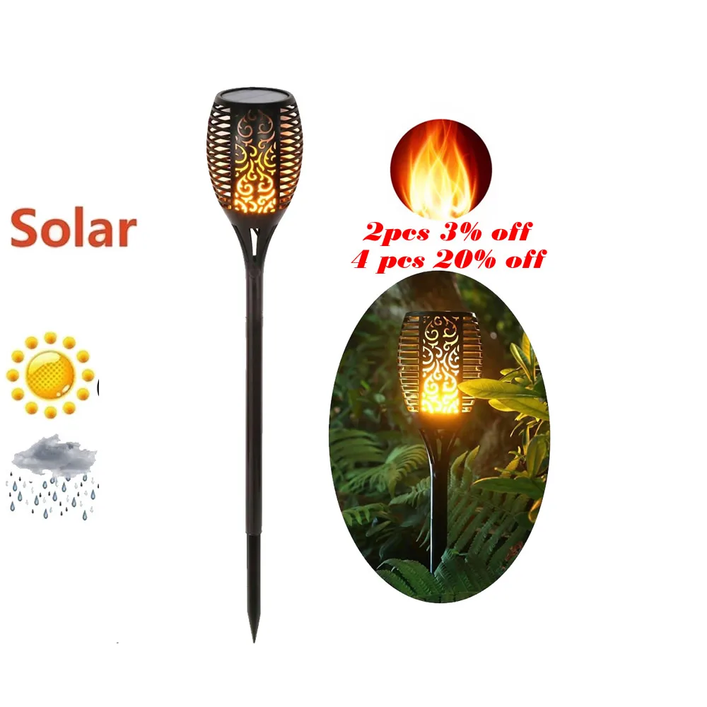33LEDs Lawn Dancing flame Lights radar 2018 New Solar Torch Light breathing Landscape Garden Lamp Flame Flickering bulb new | Лампы и