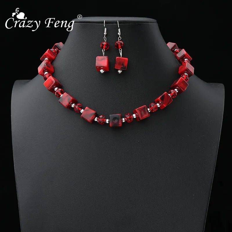 2021 брендовые винтажные наборы ювелирных изделий для невесты из смолы с камнями и