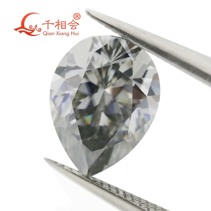 Серый цветной грушевидный материал муассаниты свободный камень от qianxianghui |