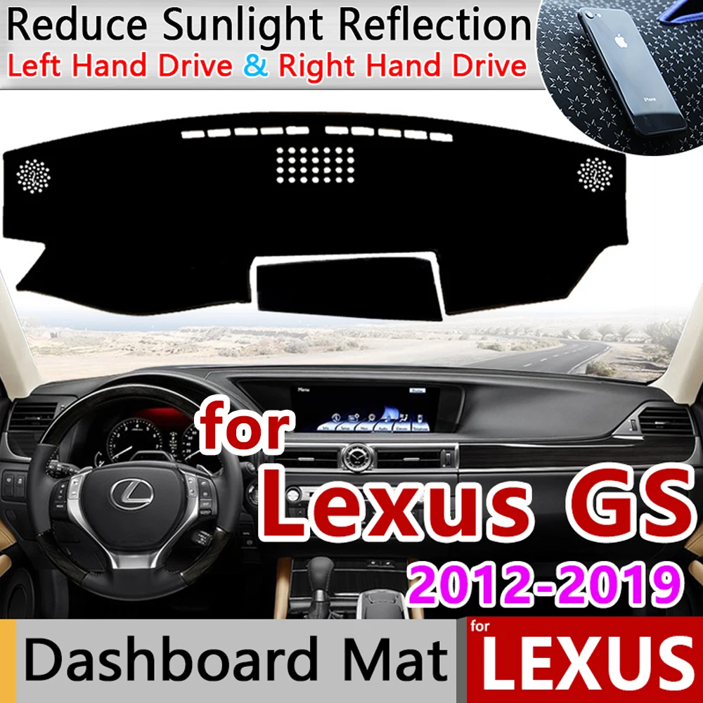 Для Lexus GS L10 250 350 300h 400h 200t 2012 ~ 2019 Противоскользящий коврик для приборной панели