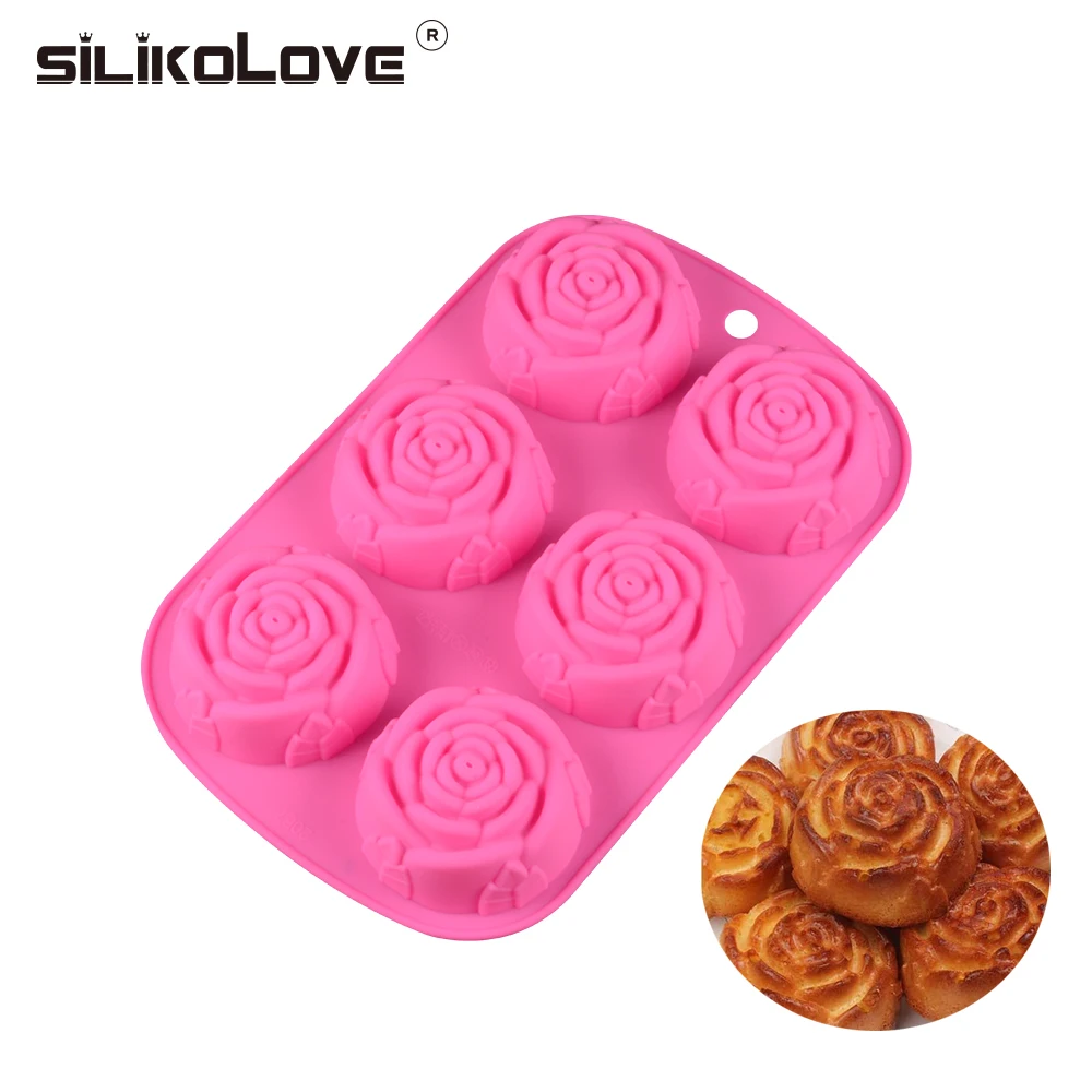 

SILIKOLOVE Rose Silicone Mold for Baking Cake Decorating Bread Making