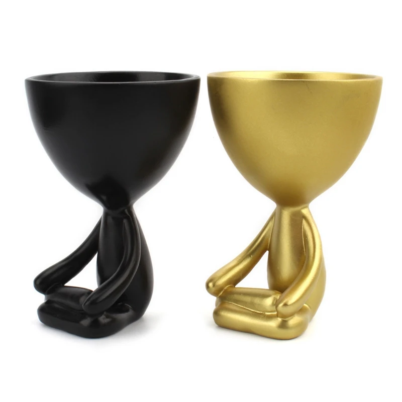 

Succulent Plant Flower Pot Container Abstract Human Art Vase Desktop Decoration