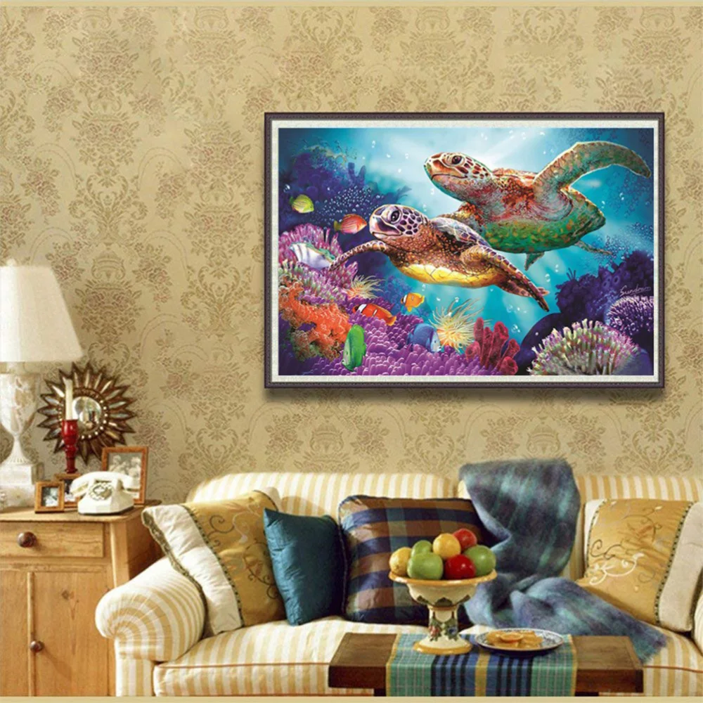 5D DIY Алмазная краска для рисования черепаха полная дрель вышивка картины