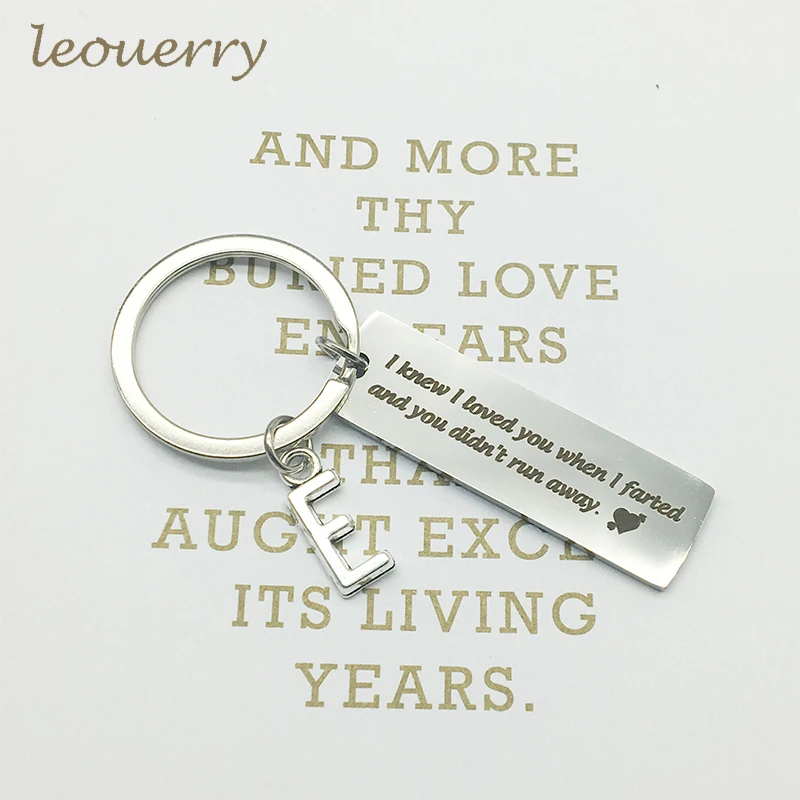 Leouerry индивидуальный брелок с 26 буквами начальный Когда я путаю тебя не сбегаю