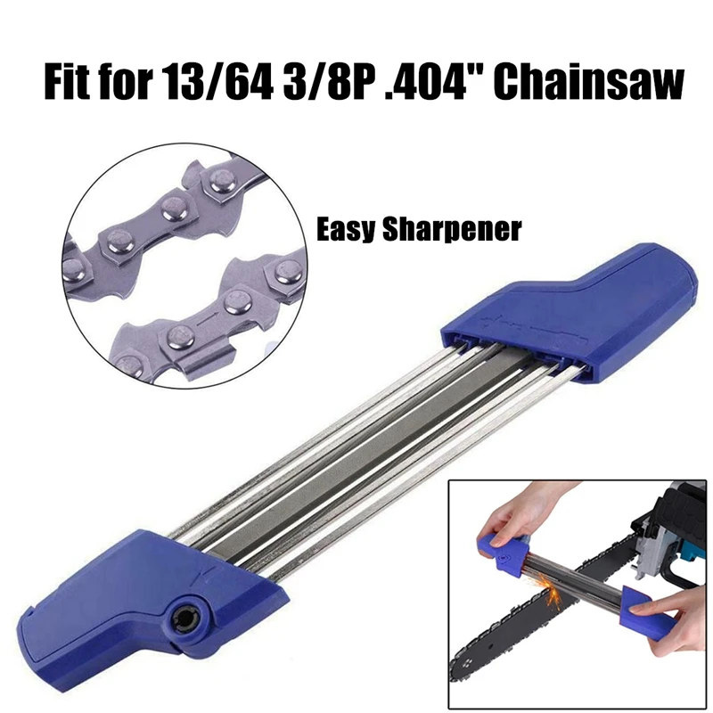 

2 IN 1 13/64 5.2mm Quick Chainsaw Chain Saw Sharpening File Sharpener Chain Kit Accessory For Stihl 3/8P .404 Inch Chiansaw