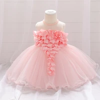 2021 baby girl summer lace heart white dresses baby girls princess dress baptism clothes newborn birthday dress for baby girl