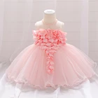 2021 летние кружевные белые платья с сердечками для маленьких девочек платье принцессы для маленьких девочек одежда для крещения платье для новорожденных на день рождения для маленьких девочек