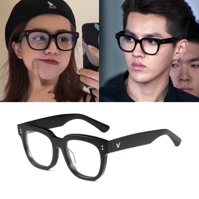 

Fashion Luxury Brand Design Square Big Frame Glasses Oversized Optical Glasses Frame Spectacles Women Men Eyewear Frames