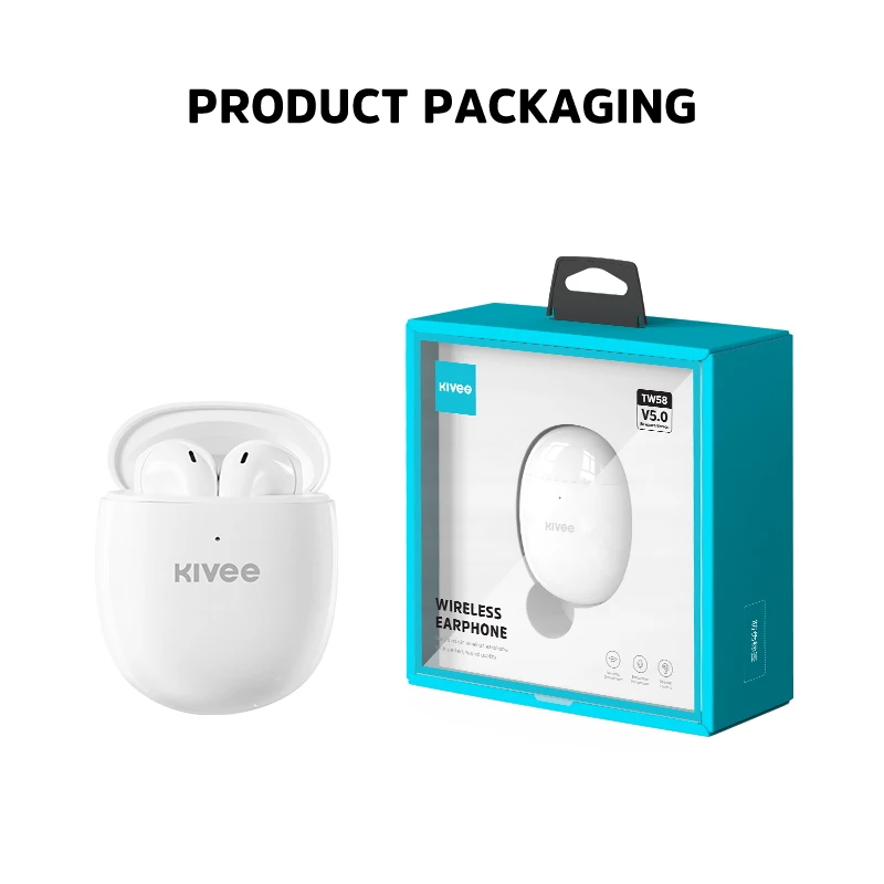 

Kivee TW58 True wireless Bluetooth 5.0 TWS headset Charging Box Magnetic headphones Stereo Music Sports earphone With Mic