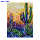 Gatyztory 5D DIY алмазная живопись, кактус, искусство стразы, мозаика, наборы для вышивки крестиком, домашний декор