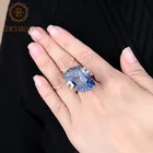 Драгоценный камень балет 5.21Ct нерегулярный натуральный Iolite синий цвет фотокольца женские серебряные Коктейльные ювелирные изделия