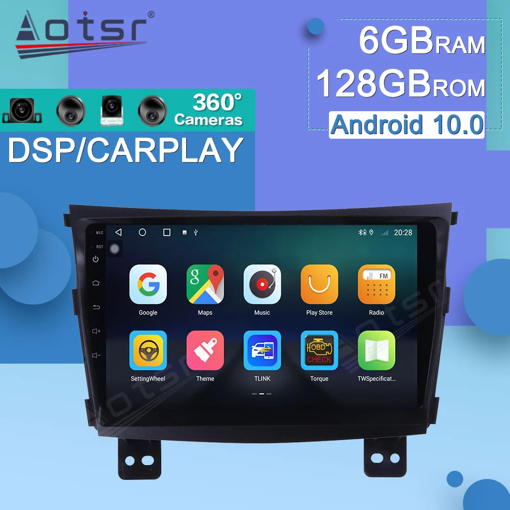

6+128G Android 10 DVD Stereo Screen GPS Navigation For Mahindra XUV300 Carplay Multimedia Player Car Radio Head Unit Auto Audio