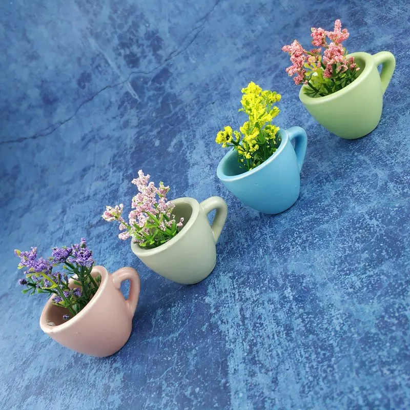 style 2 4 шт./компл. мини-керамическая ваза кухня домашний декор магниты на холодильник магнит на холодильник сильный Неодимовый магнитный стикер креативный милый - Цвет: style 2