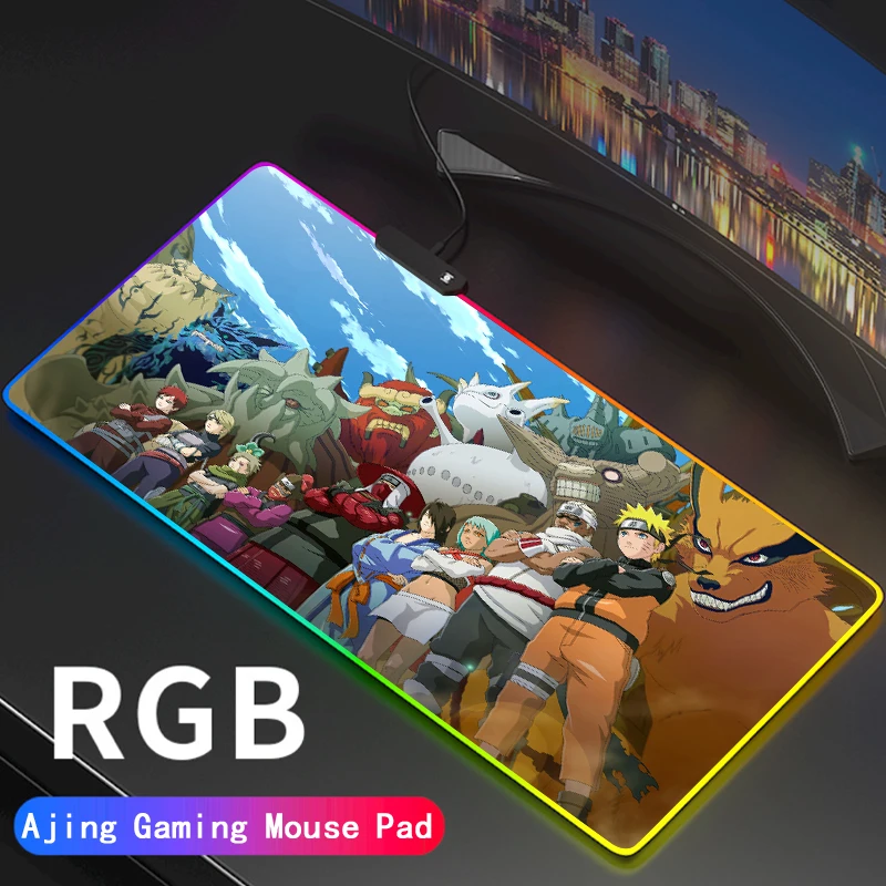 

Мультфильмы Мышь Pad Rgb аниме коврик настройки аксессуары для геймеров игровые коврики с Подсветка коврик Мышь pad Скорость светодиодный ковр...