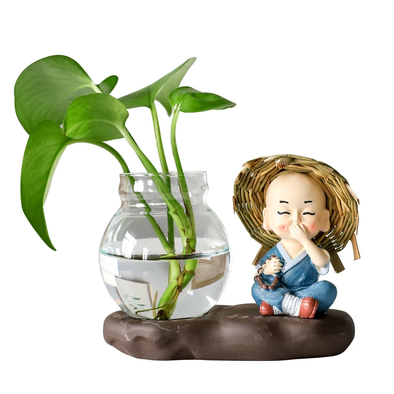 

Creative Mini Plants Pot Planter Cute Glass Office Desk Decor Hydroponics Plants Pot Modern Blumentopf Household Supplies DF50HP