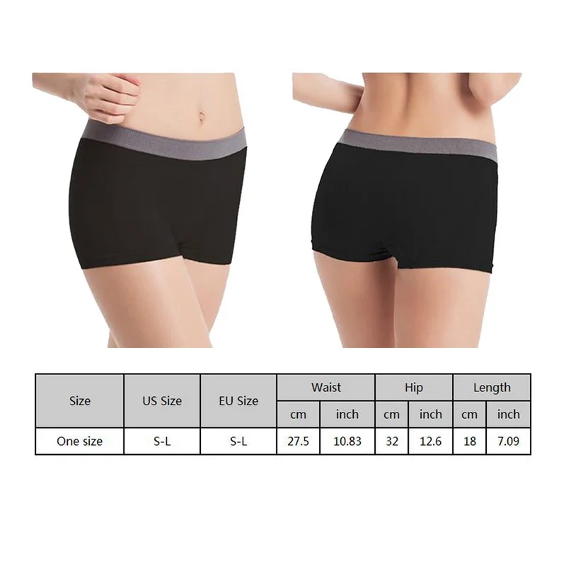 

2021 New Women's Seamless Breathable Anti-bacterial Boxer Shorts High Quality Solid Color One Size Safety Pants
