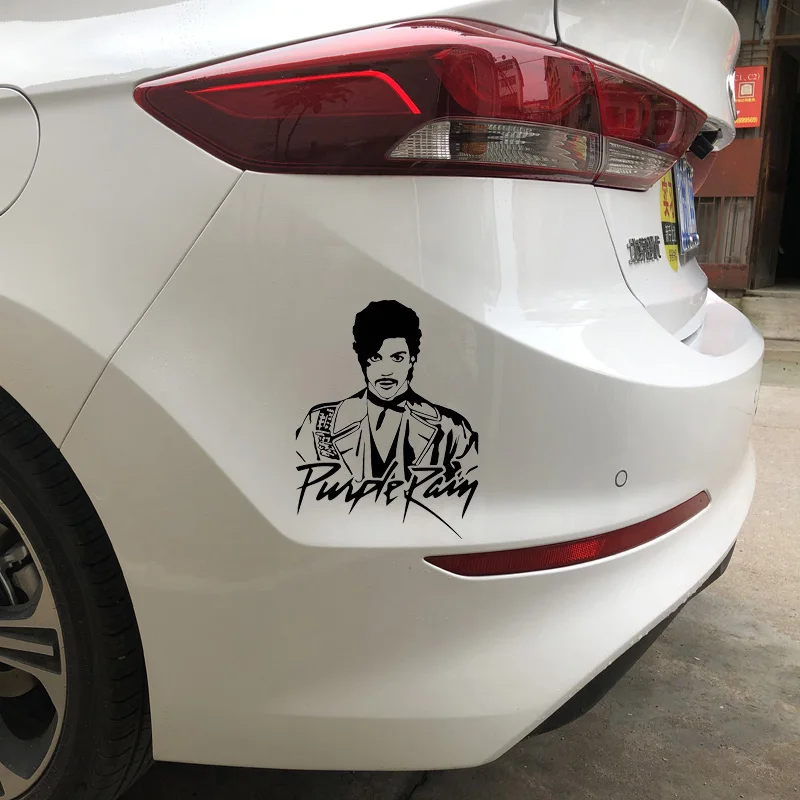 

Car Sticker Dazzling Purple Rain Singer PVC Decal Prince Rogers Nelson Car Decoration Sticker Waterproof Black/white, 18cm*13cm