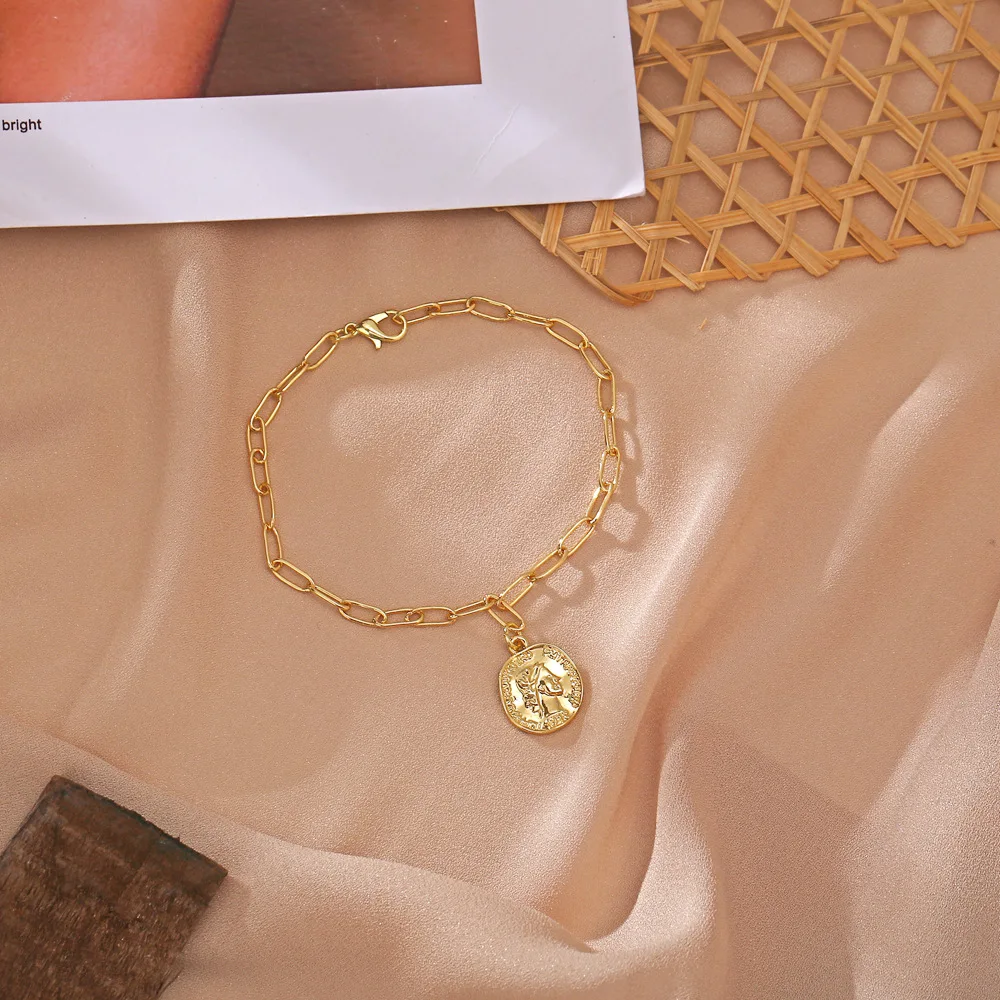 Женский бумажный браслет в стиле бохо золотистый зажим с геометрическим