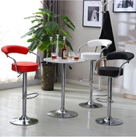 2pcspair adjustable gas lift bar stools modern pu leather hollow backrest chair new arrival