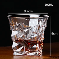 wine glass lead free heat resistant transparent crystal glass beer whiskey brandy vodka glass multi pattern beverage bar gift